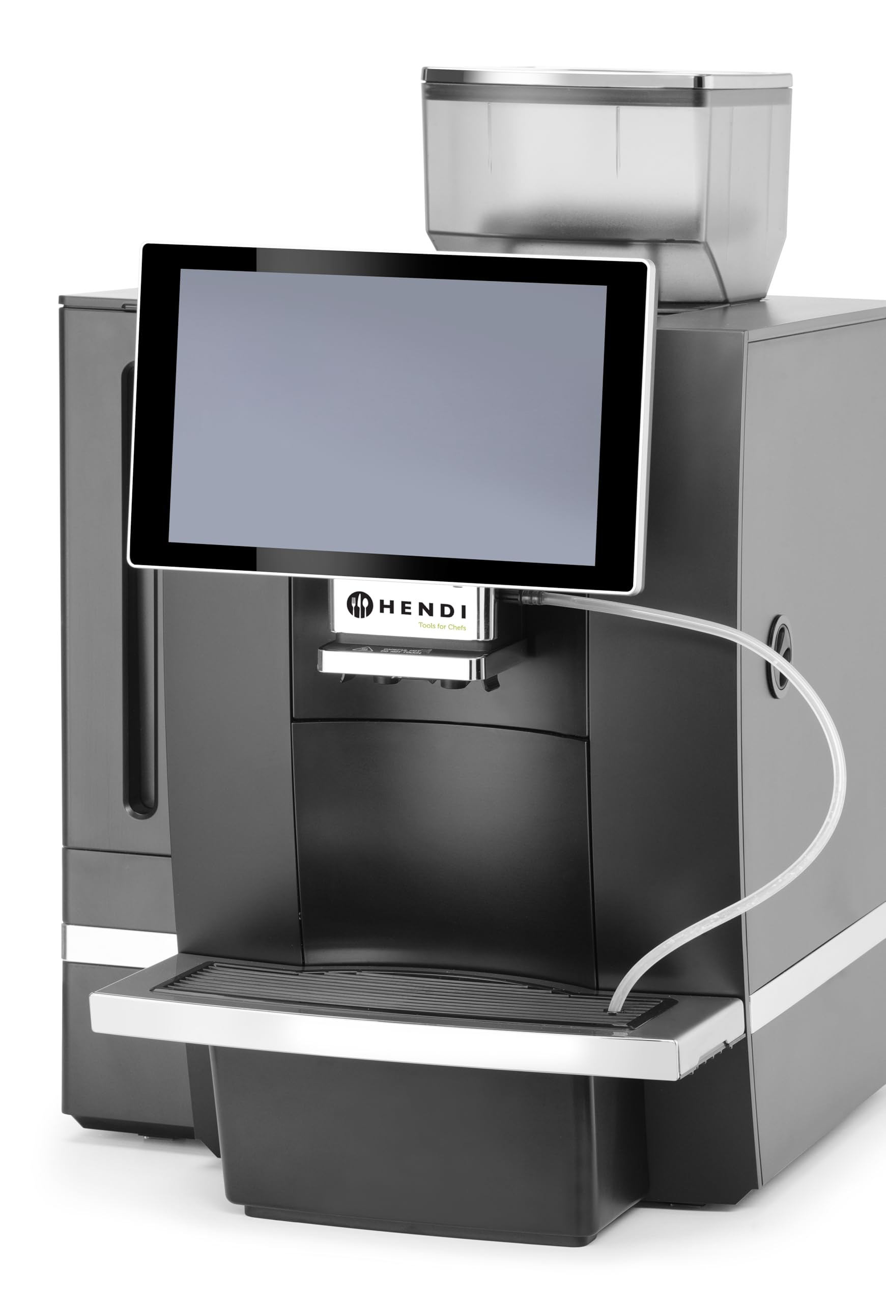 HENDI Macchina da caffè automatica professionale, 1 kg chicchi, serbatoio acqua 6 L o collegamento diretto, pressione 19 bar, 230V, 3000W, 390x544x(H)578mm, ABS