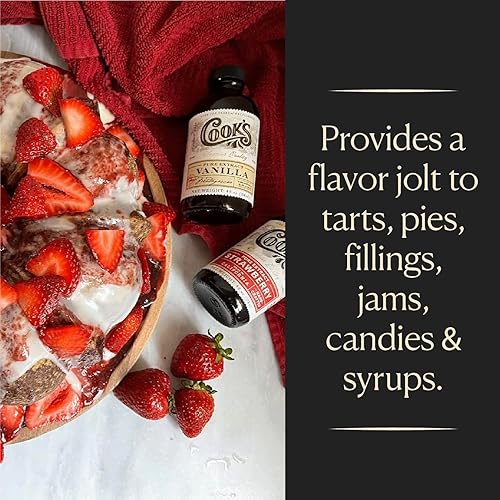 Miniatura 4 de Cook's, Extracto de fresa para hornear, conservas, jarabe, galletas, pasteles, 4 onzas