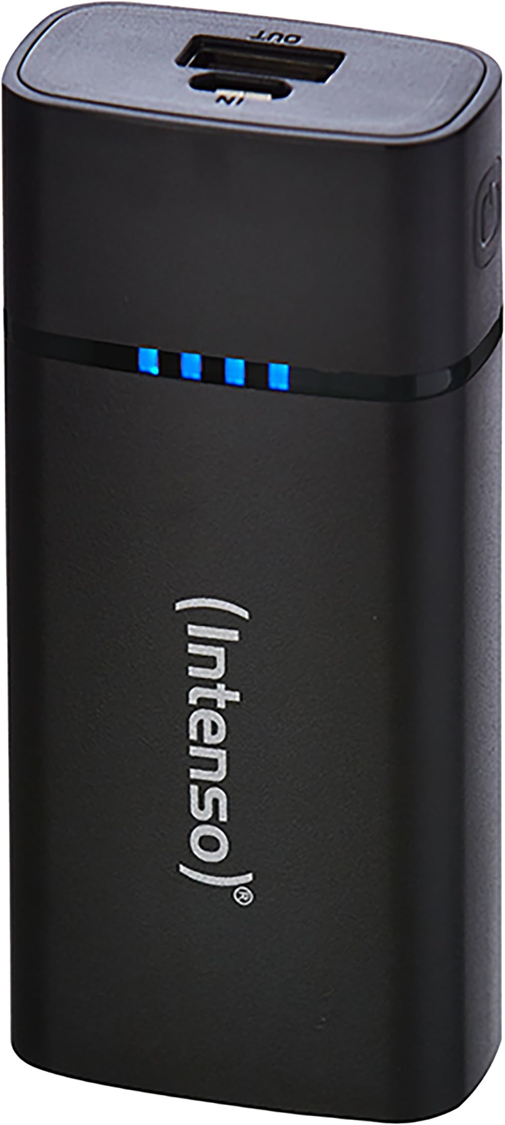 Intenso 7320520.0 P 5200 mAh USB A Rechargeable Lithium-ion Battery with Blue LED Power Indicator - Black