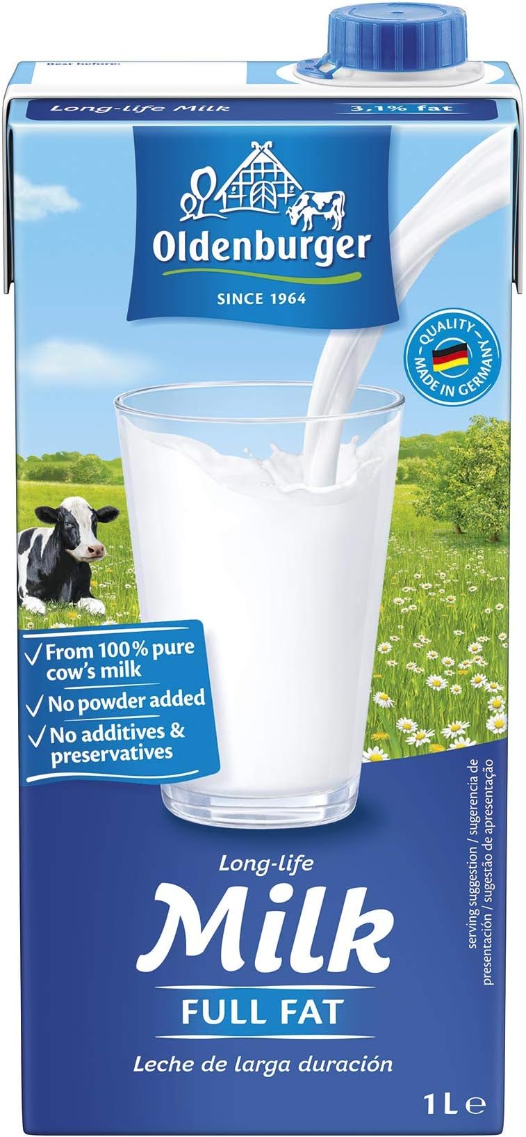 Oldenburger UHT Full Cream Milk (3.1% Milk Fat), 1 Liter