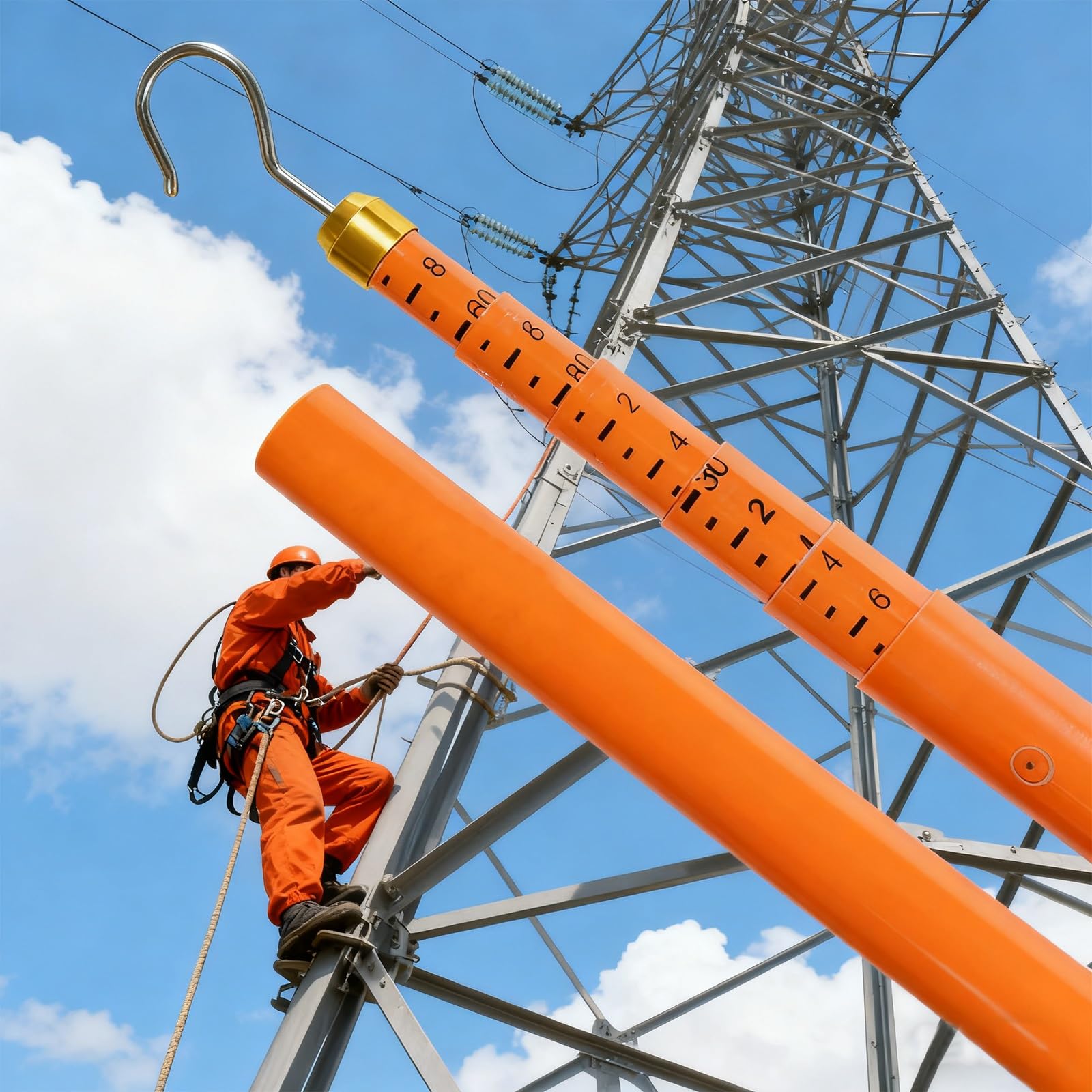 Tiges de mesure haute tension pour chantiers sylvicoles et télécoms