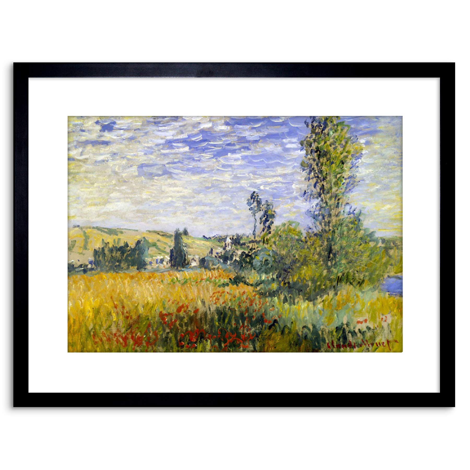 Wee Blue Coo Painting Monet Vetheuil Old Master Framed Wall Art Print