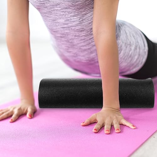 Miniatura 3 de High Density Foam Yoga Roller Smooth Surface Fitness Muscle Massage Roller for Neck Arms Full Body Relief for Pilates Strengthening Rehab Exercises