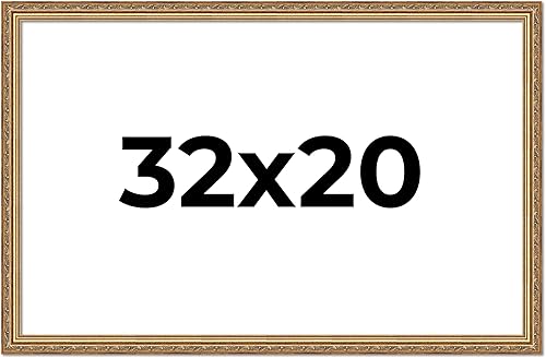 Vista 162 de Poster Palooza Marco de fotos de madera tradicional dorado antiguo de 6 x 18 pulgadas con plexiglás acrílico UV, respaldo de tablero de espuma