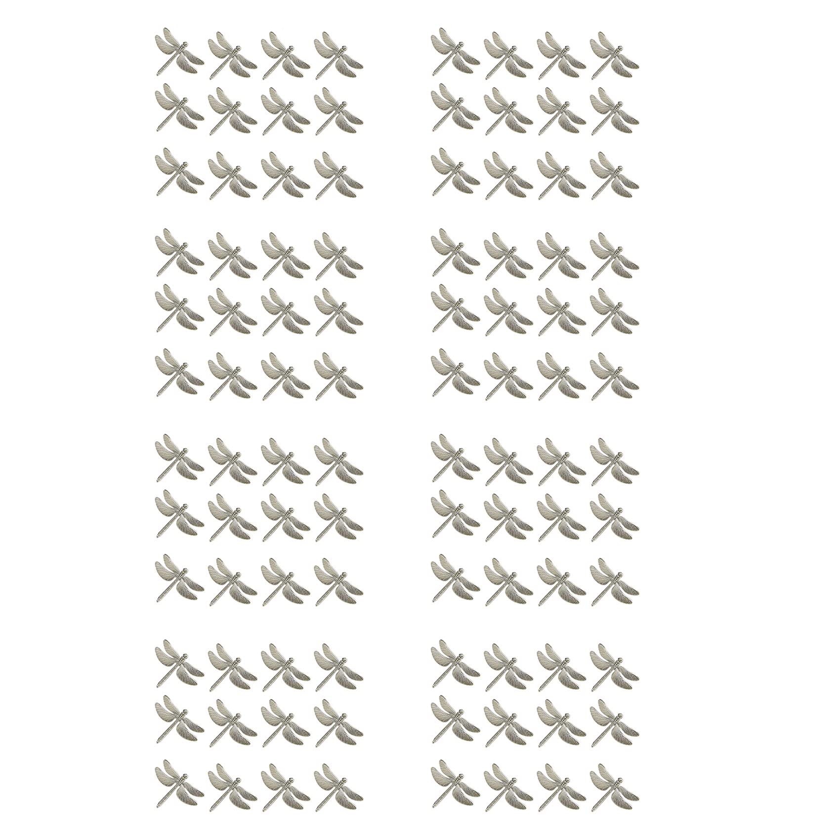 Hndhbfgrt 96 Pcs Dragonfly Napkin Rings, Zinc Alloy Napkin Buckle Silver Napkin Ring for Hotel Wedding Holiday Table Dinner