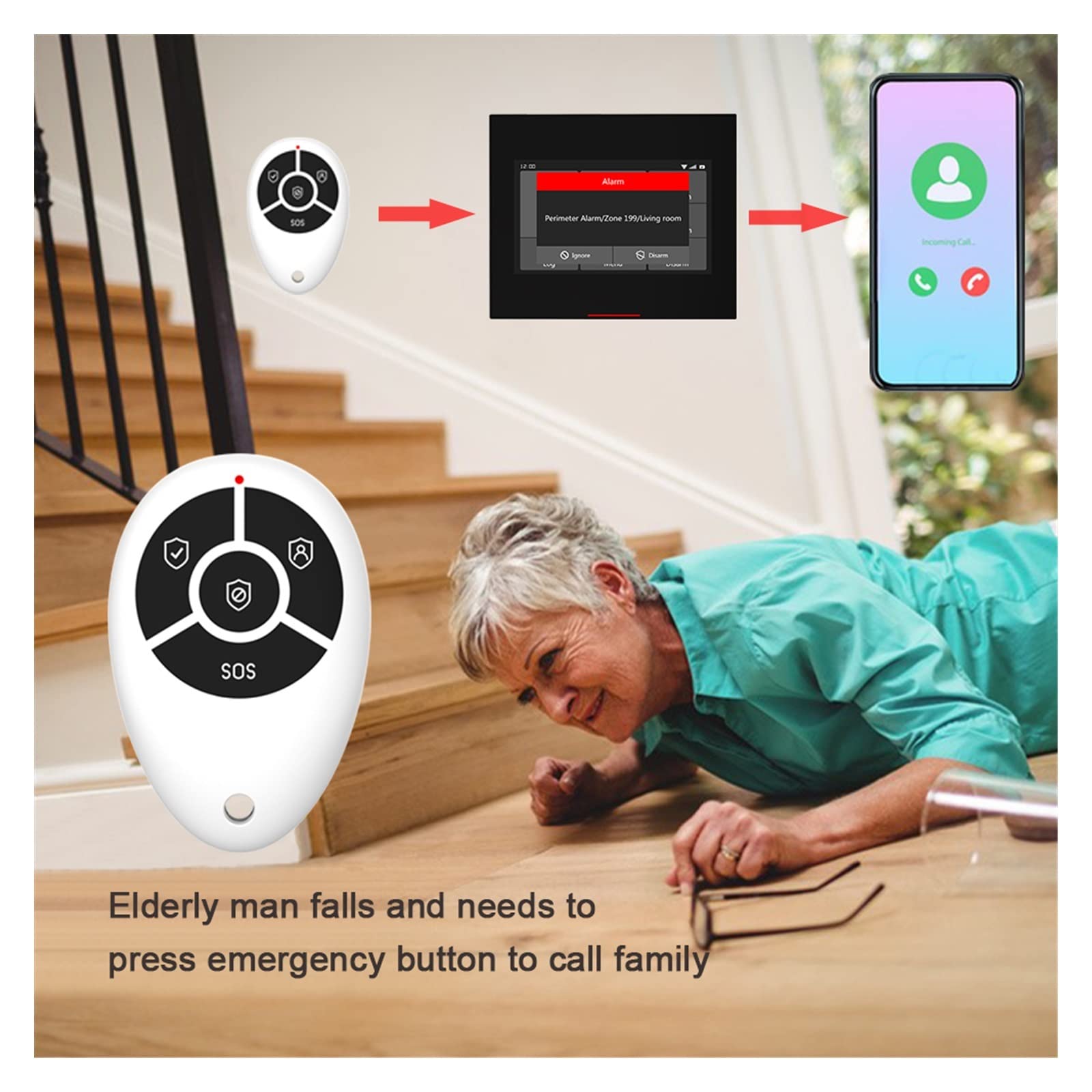 Kit de alarmas de Seguridad inalámbrica de Tuya for Alarma de Seguridad for el hogar House Inteligente con Sensor de Humo Pir Detectores en la cámara Externa