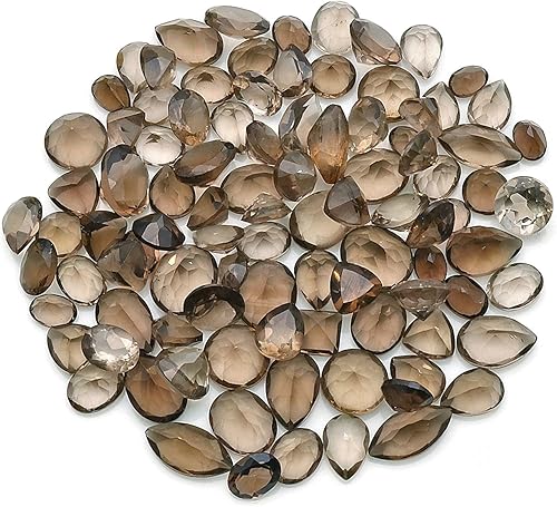 Lote de 50 piedras preciosas de topacio ahumado natural real en formas y tamaños mixtos Calidad de grado A increíble precio al por mayor Preparado