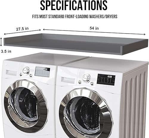 Miniatura 7 de OfficeSimpli - Lavadora y secadora de encimera, laminado, rieles de borde, fabricada con material reciclado, fácil de limpiar, artículos esenciales