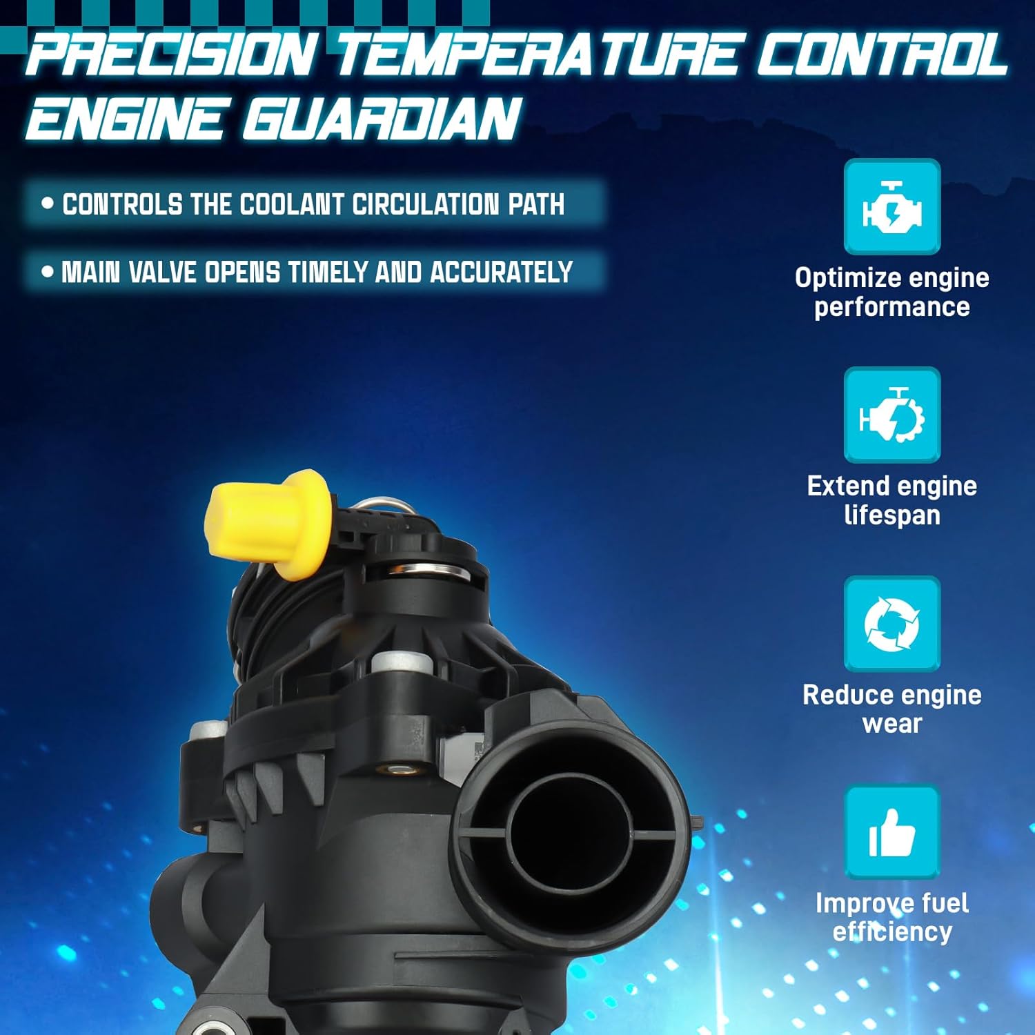 IRONTEK 2762000515 Engine Coolant Thermostat Housing Fit for 2012-2018 for Mercedes-Benz C300 C350 E350 E400 GLE350 GLK350 ML350 R350 SLK350, 902-5844 A2762000115 410390103D