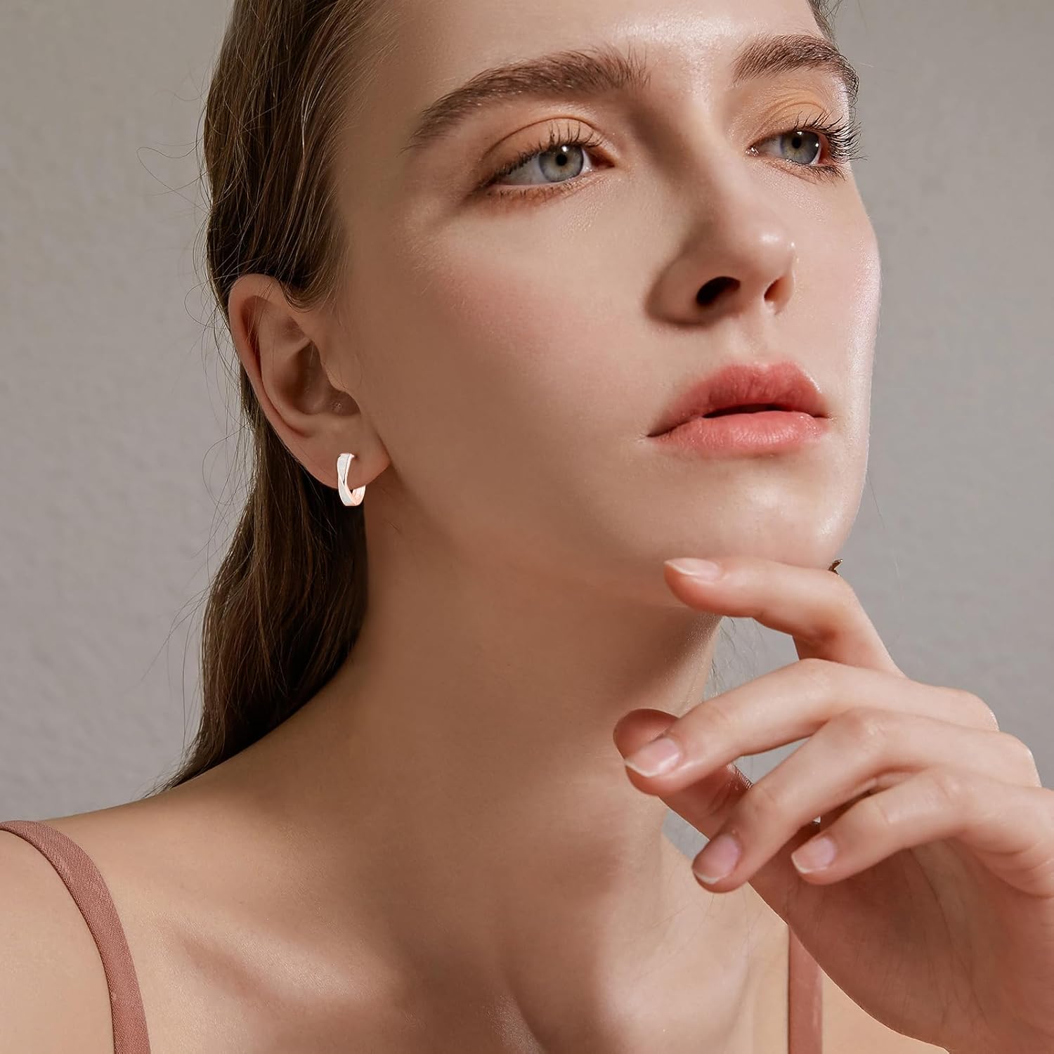 KiiKii Opal Hoop Earrings for Women 925 Sterling Silver 15mm Twisted Huggie Earrings Opal Jewelry Gifts for Birthday Anniversary Christmas