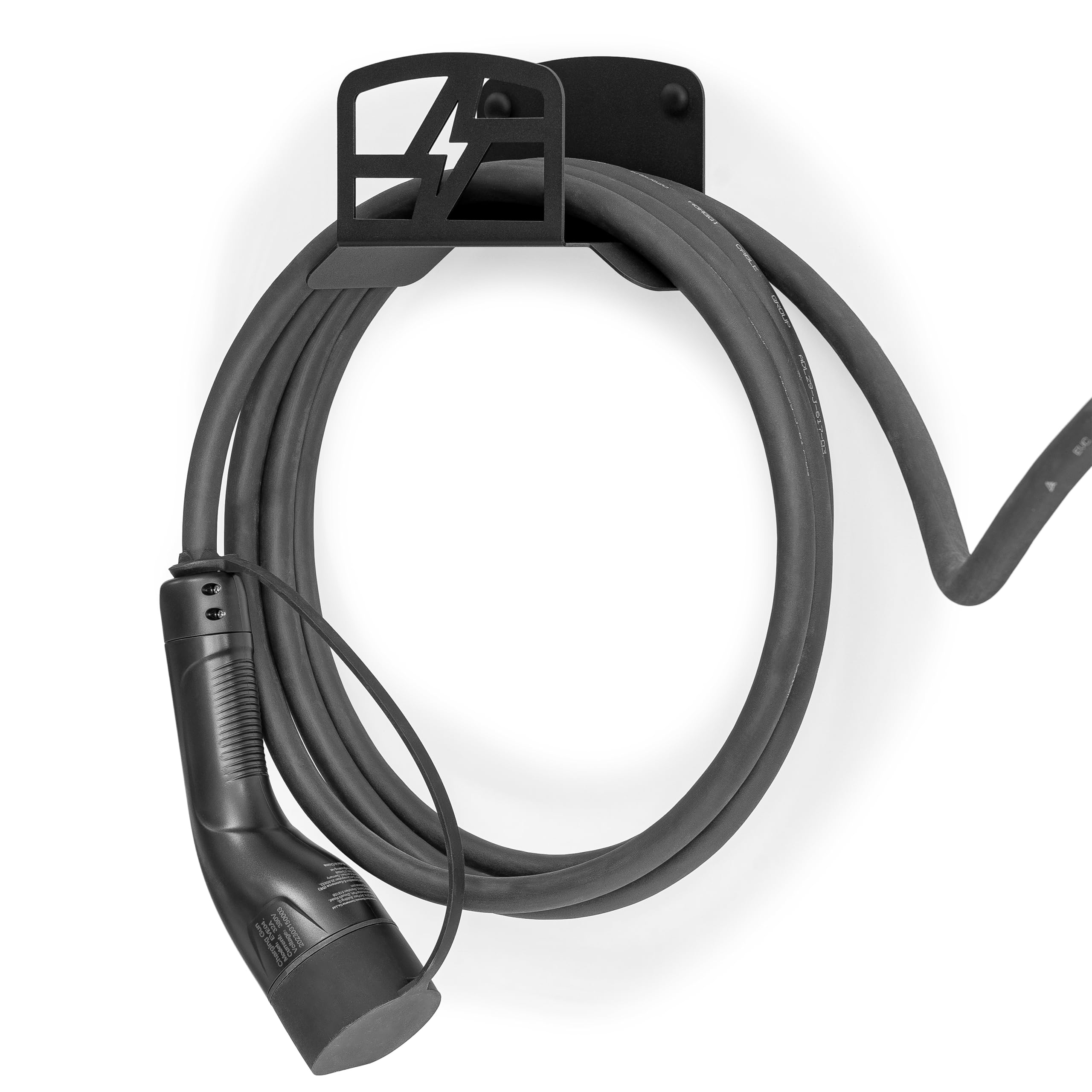 Support de Chargeur de Voiture Électrique - Base, Crochet Mural, Tuyau, Organisateur de Câbles, Accessoires EV et Moto (Noir)