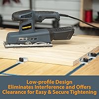 Vista 7 de POWERTEC 71821 Kit de parada bidireccional corta, bloque de parada de pista en T para carpintería, lijado y enrutamiento, 4 piezas