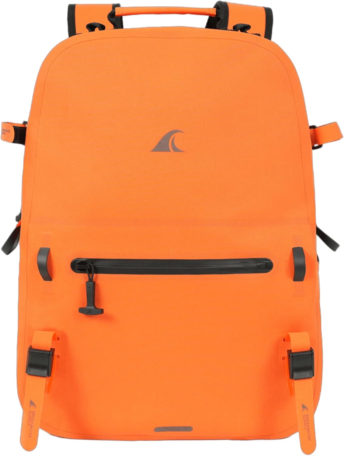 Breakwater Supply™ River Ute Waterproof IP68 Utility Backpack, Floating TPU Submersible Dry Bag with Padded Hip Belt and Airtight Zippers | 20L (River Ute 20L Safety Orange)