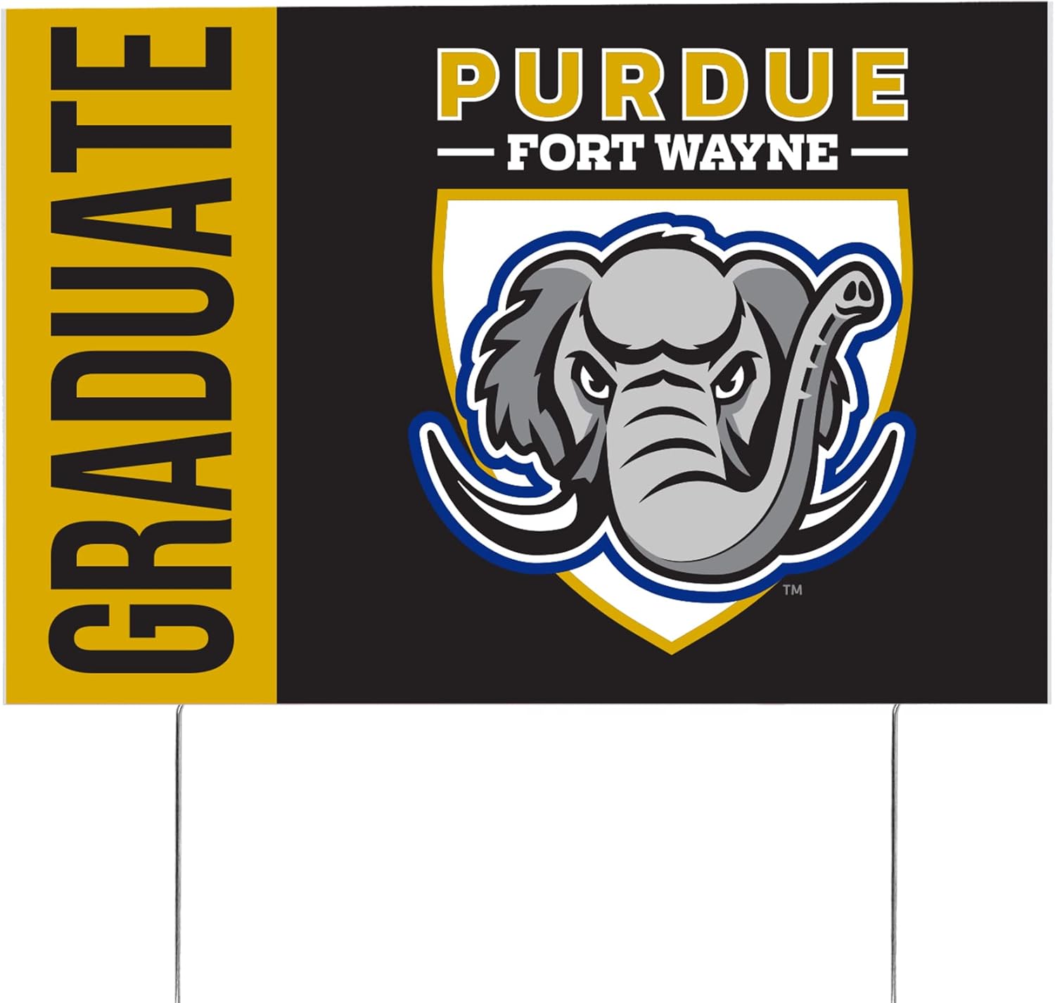 Desert Cactus Purdue University Fort Wayne Mastodons 12x18" Graduate Graduation Celebration Yard Sign Graduates Outdoor Lawn Display with Stakes (Grad Sign 3)