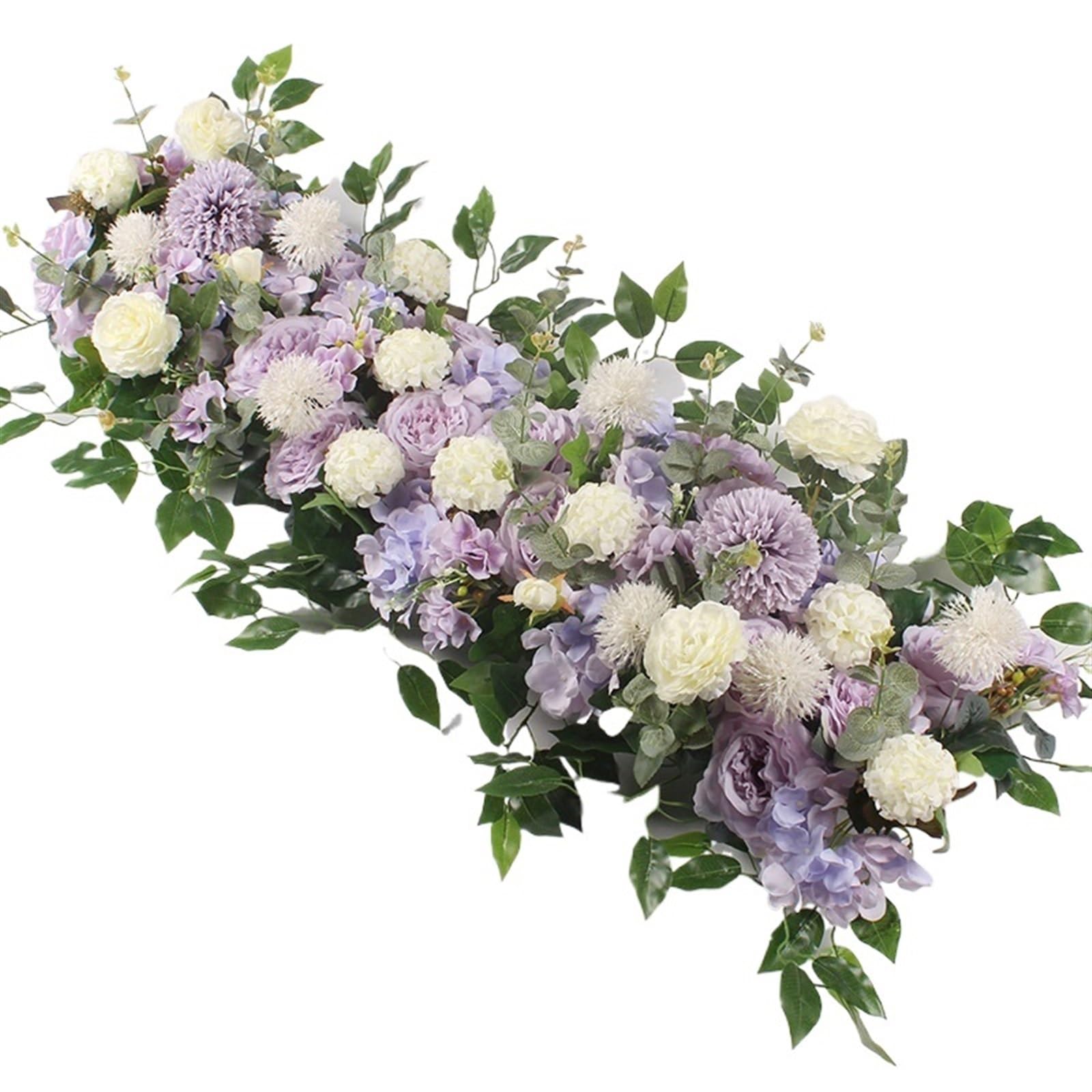 EKalgretrA Flower Arch 50/100cm Artificial Flowers Wall Wedding Decoration Rose Flower Peonies Row Decor Arch Backdrop(F,100CM)