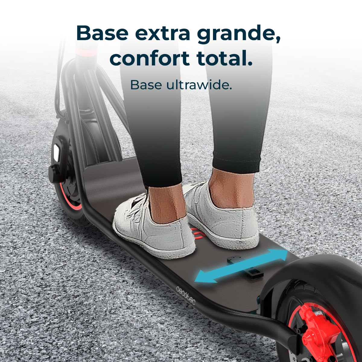 Cecotec Patinetes Eléctricso Homologados con Base Extra Ancha Bongo Serie G4. Potencia Máxima 700-800W, Autonomía 40-50km, Ruedas 10", Aleación de Aluminio, Conexión App