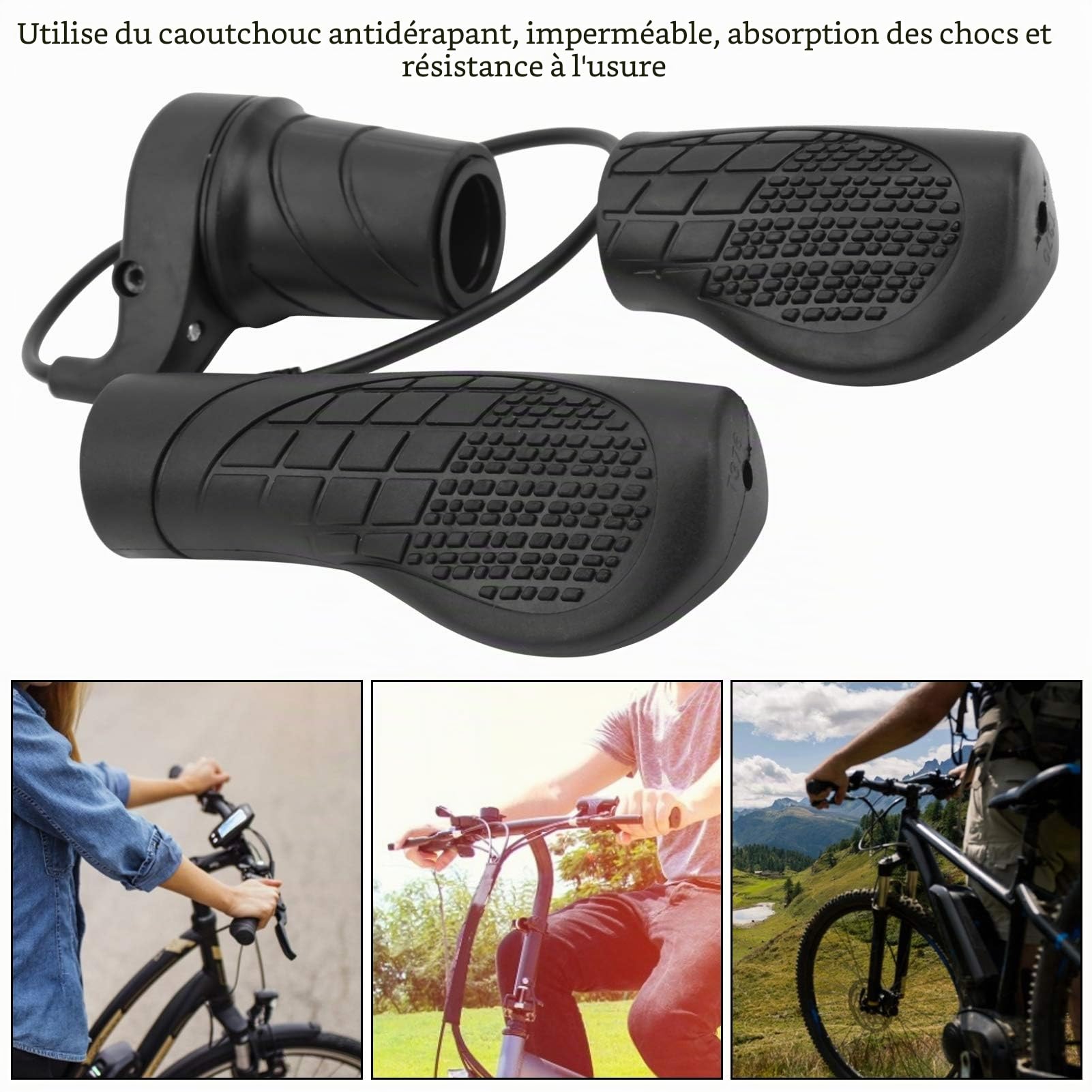 Pièce modifiée poignée de Guidon accélérateur de Vitesse de Torsion accélérateur Droit pour vélo électrique