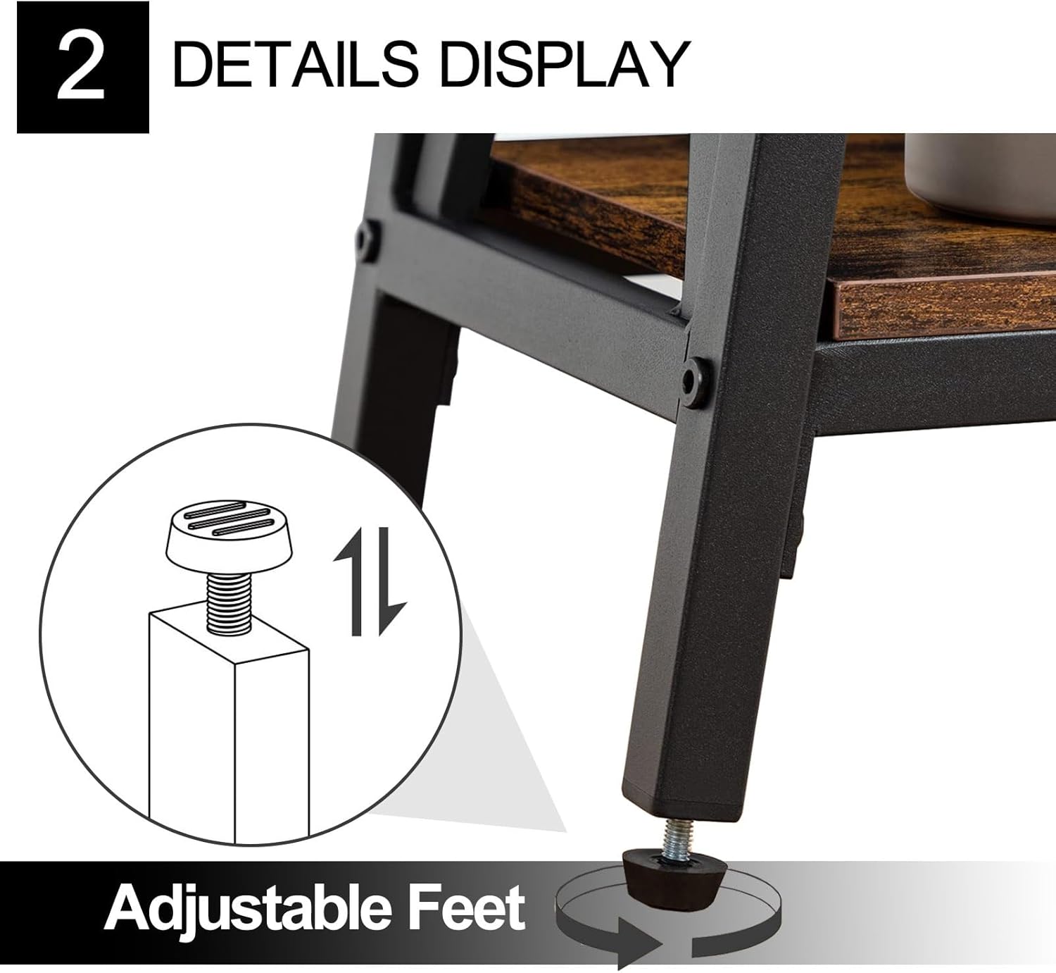63" Solid Wood Entryway Table Narrow with Shelves, 2-Tier Storage Long Couch Table Behind Sofa Console Tables for Living Room, Entrance, Hallway, Foyer(Rustic Brown,35.4"x9.8"x31.5")