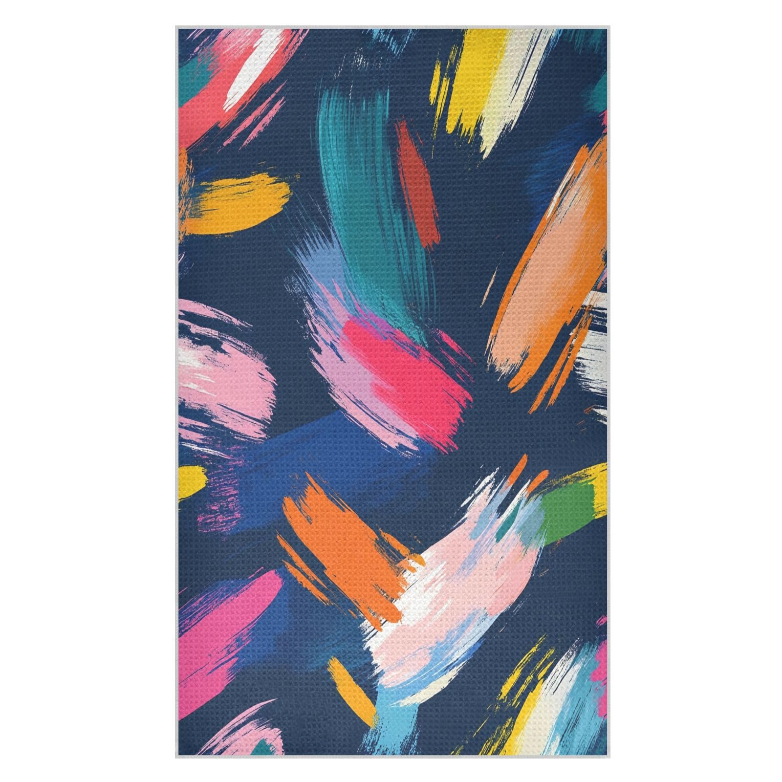 BURSTDDY Colourful Paintings Kitchen Towels,Absorbent Dish Towels 1 Pack