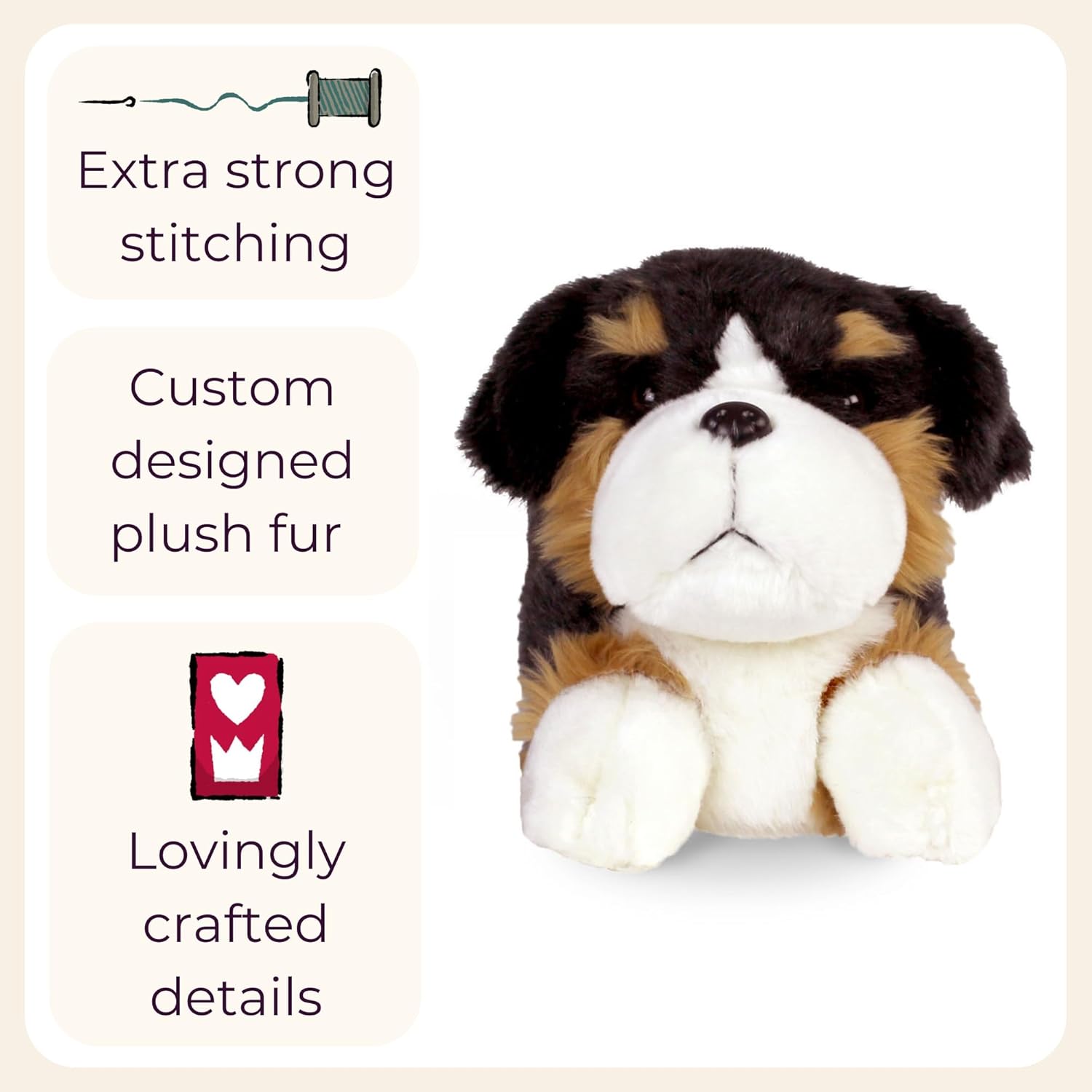 Bernese Mountain Dog Slippers for Women and Men - Fuzzy Plush Animal Slippers for Adults