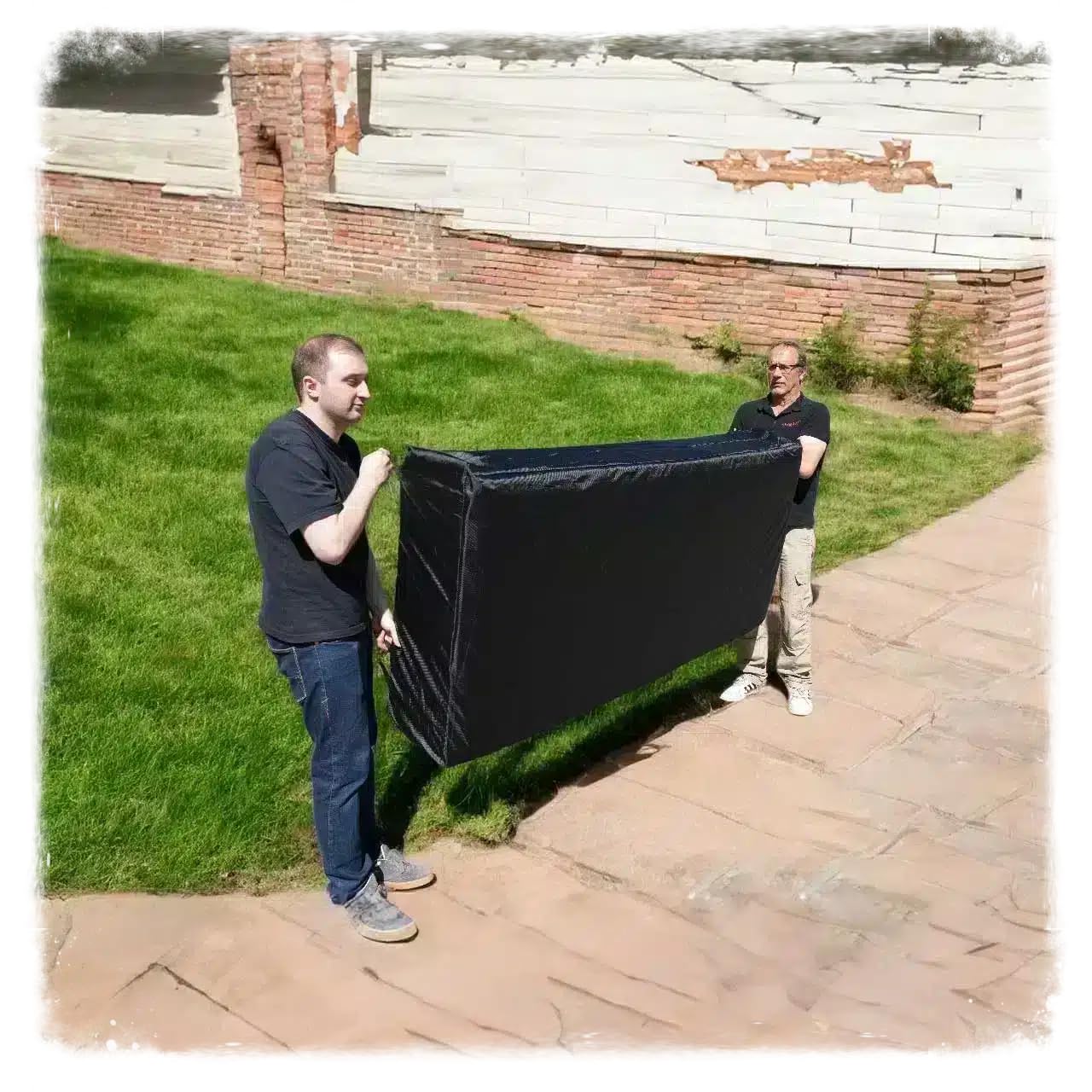 Matratzenhülle 90 x 200 cm (Dicke 30cm) für Umzug & Lagerung, Reiß- und wasserfeste, waschbare Matratzenhülle mit stabilen Tragegriffen