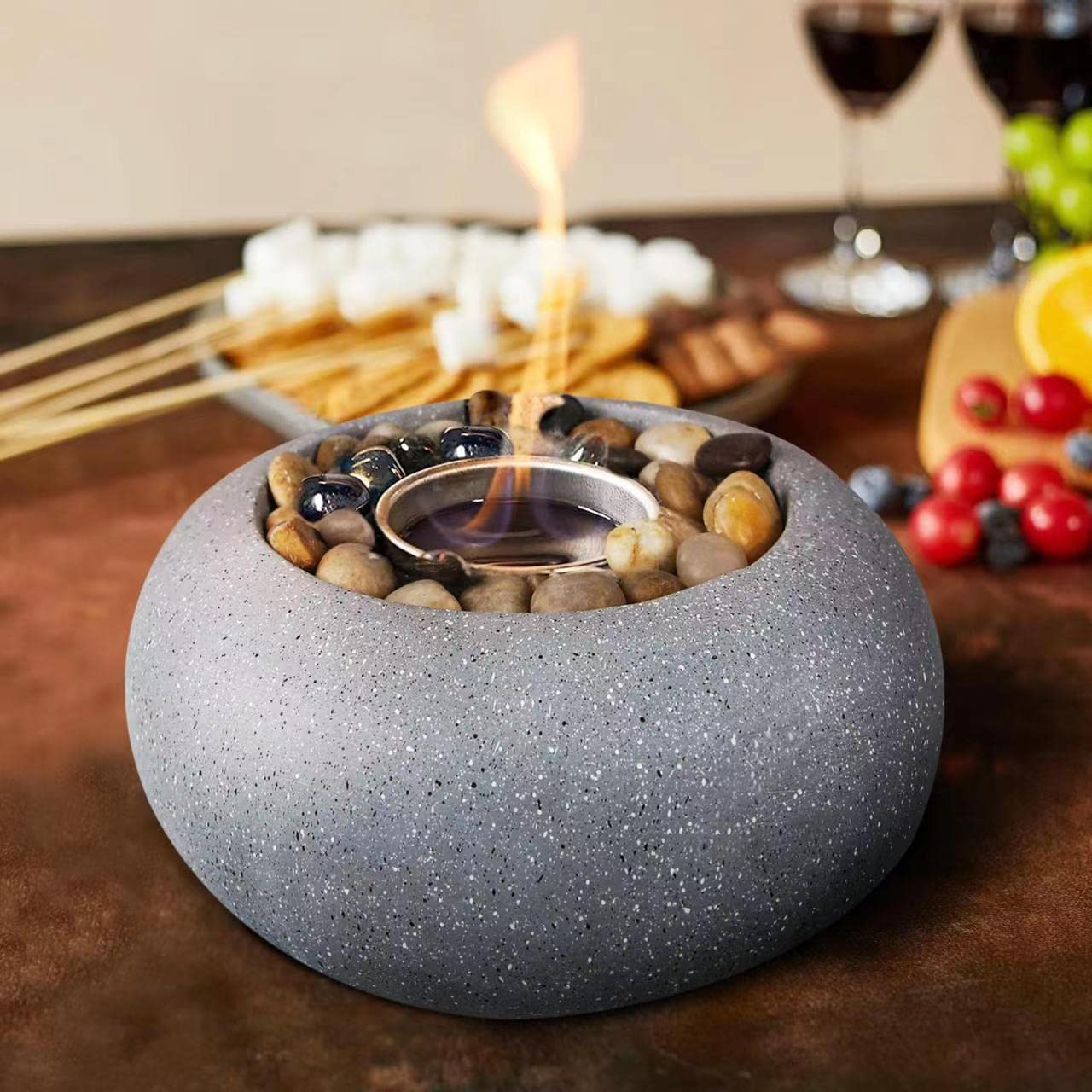 Buy Waleaf Table Top Fire Pit , Table top fire for Indoor Outdoor and