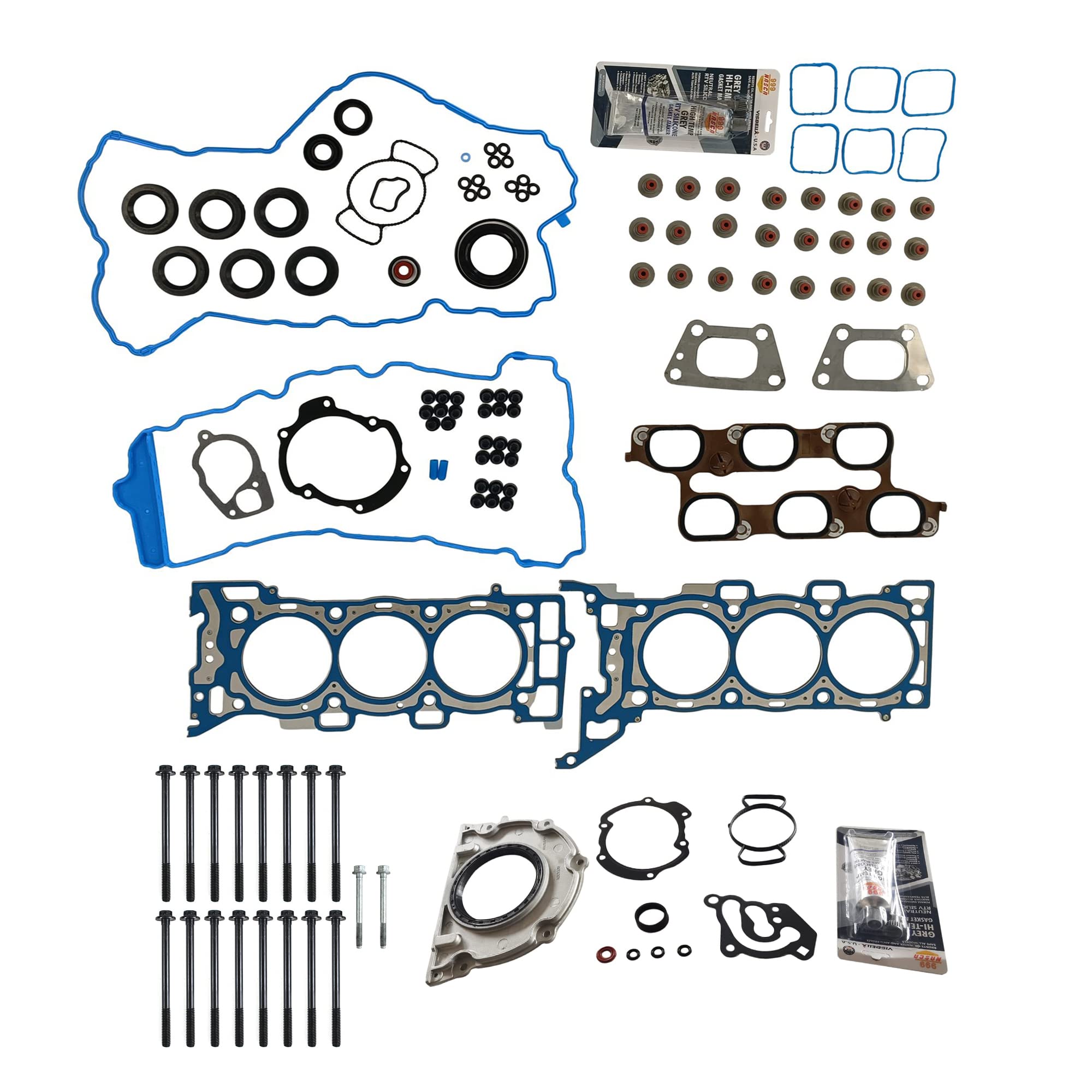 Partsflow Full Gasket Set Head Bolts For 2010 Buick Allure For 2010 Buick Lacrosse For 2012 Chevrolet Captiva Sport For 2010-2012 Gmc Terrain For 2010-2012 Chevrolet Equinox 3.0L T598323