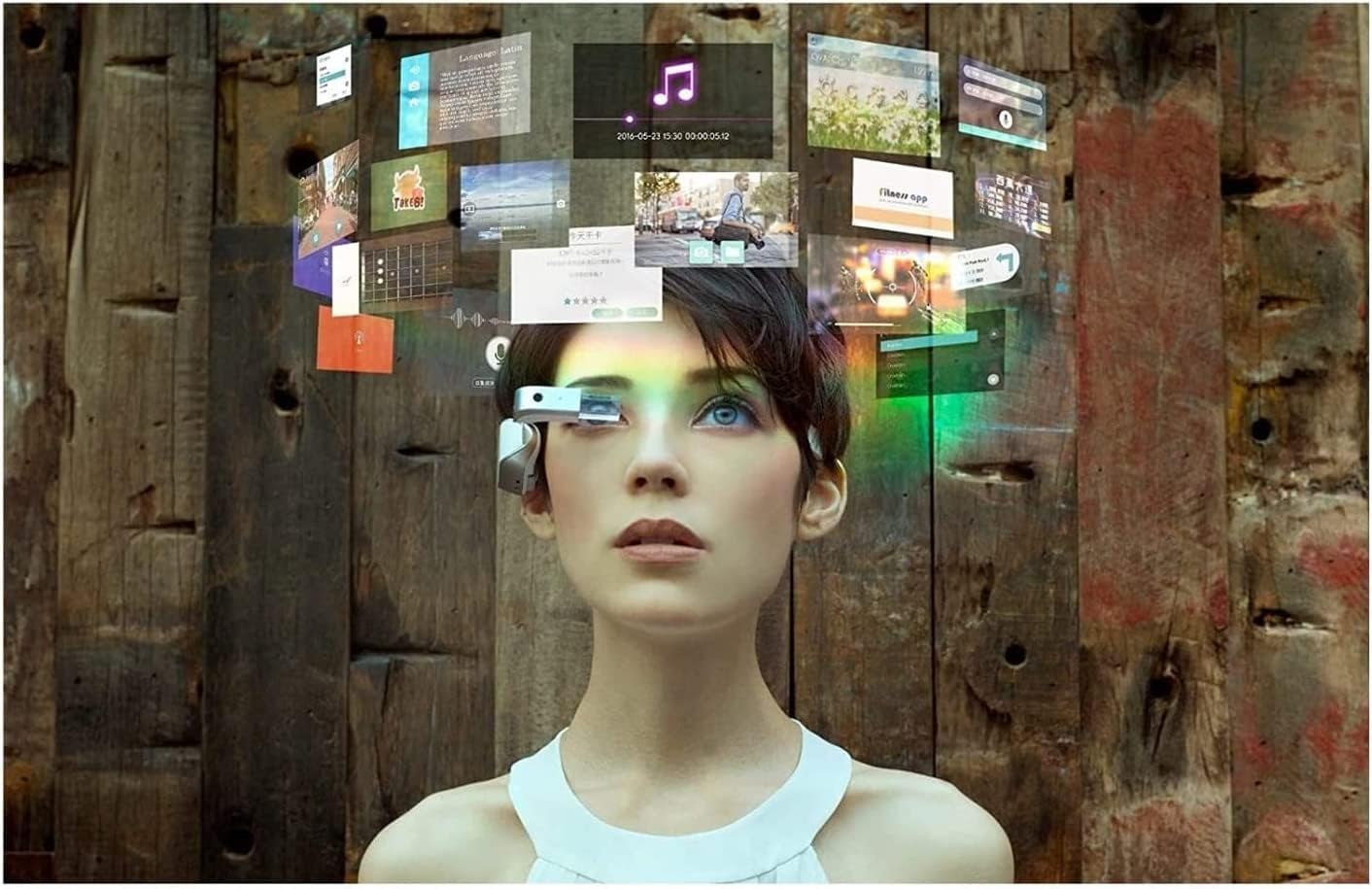 mad gaze x5 ar smart glasses hd augmented reality 3d android 6 0 1080p navigation translation video