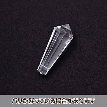 Amazon | クリスタルパーツ 水晶形 50×13mm 透明 6個入 | ビーズ