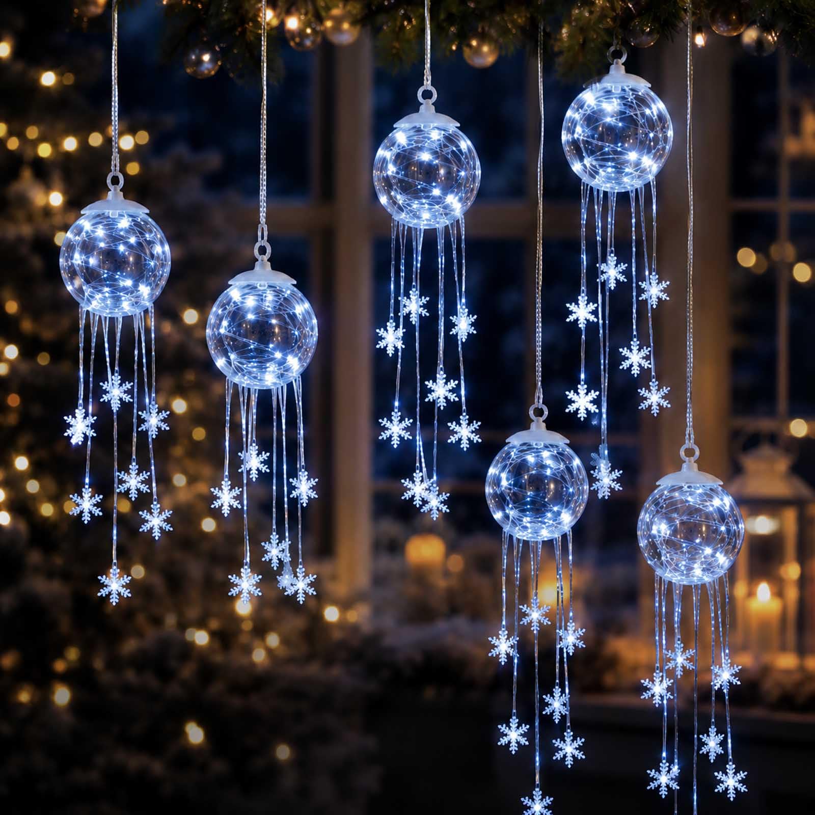 Winterzauber Schneeflocken Kaskade Weihnachtsanhänger (#6)