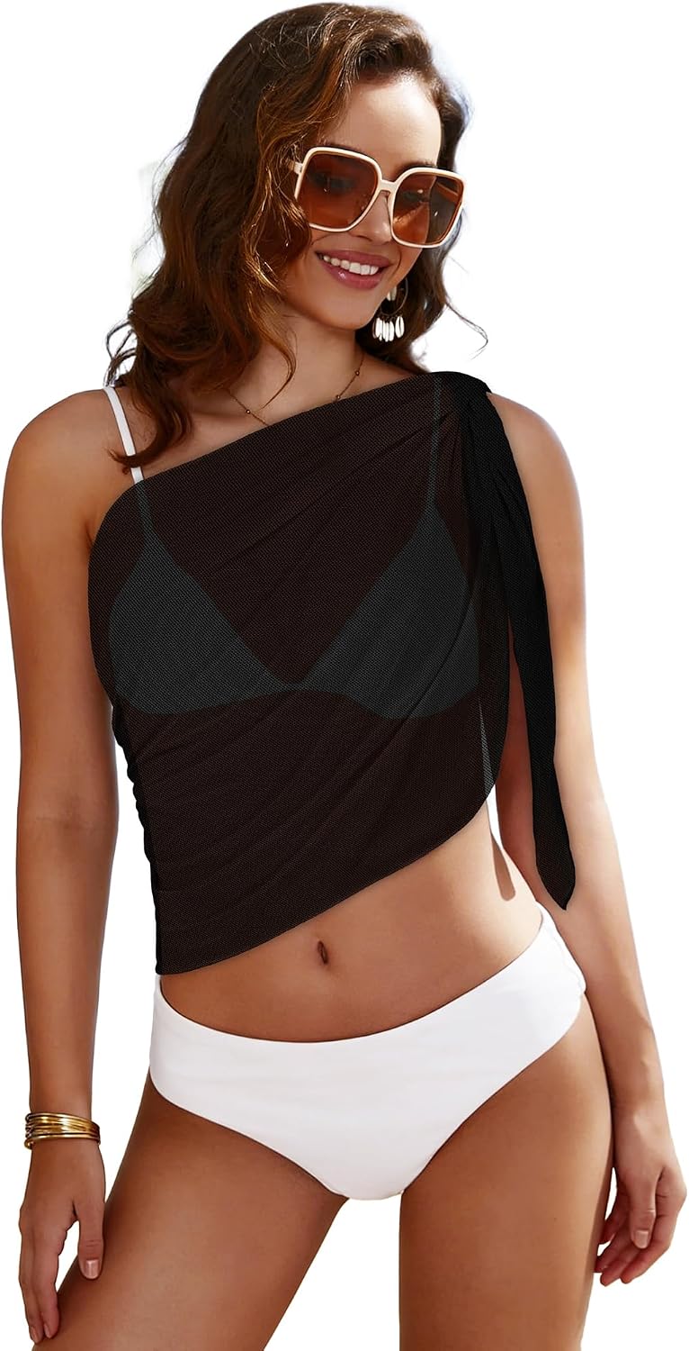 CHICGAL Womens Beach Sarong Wraps Mesh Sheer Bikini Swimsuit Coverup Summer Bathing Suit Cover Up Casual Swimwear 2026