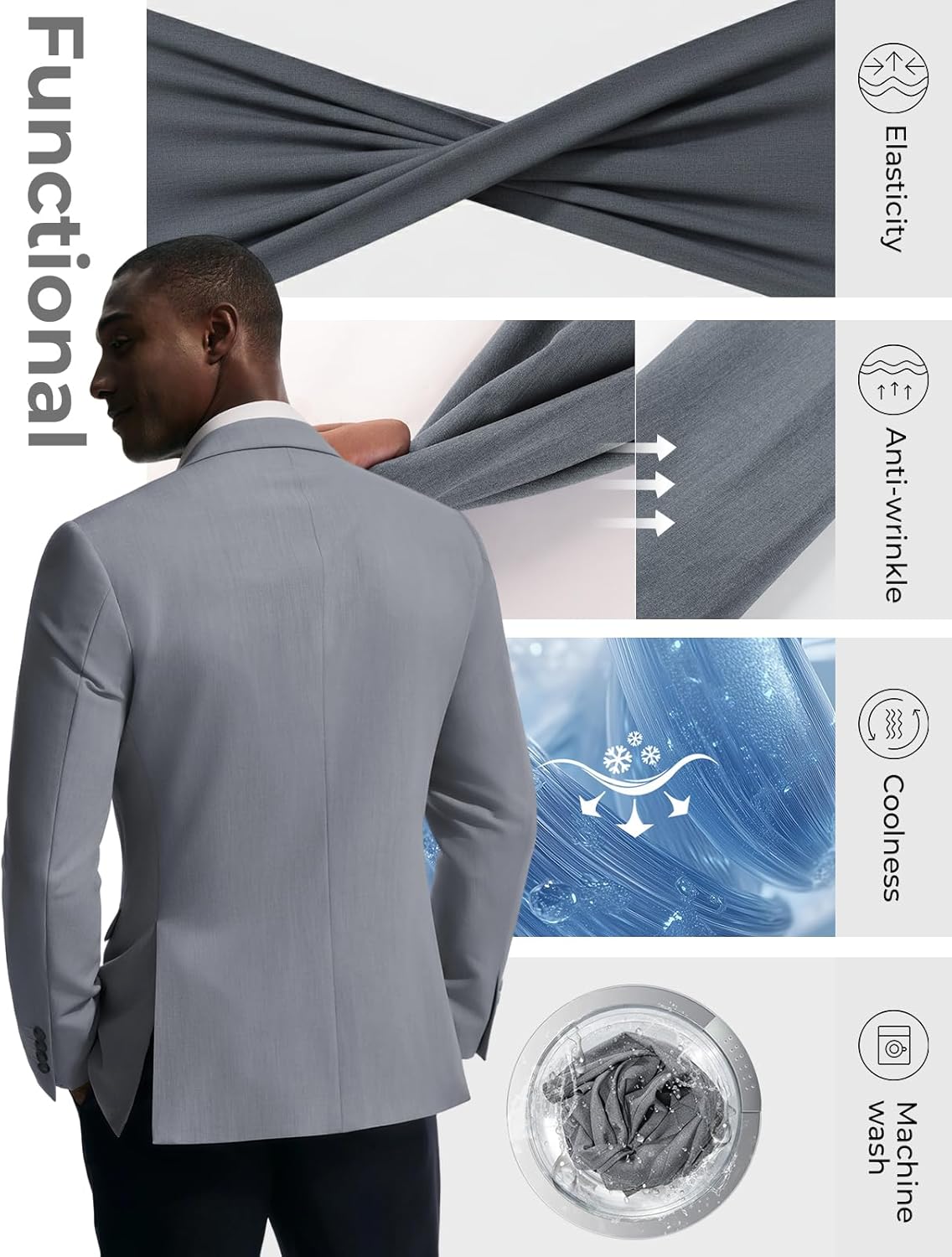PJ PAUL JONES Blazer for Men Classic Sport Coat Casual Sport Suit Jackets Slim Fit