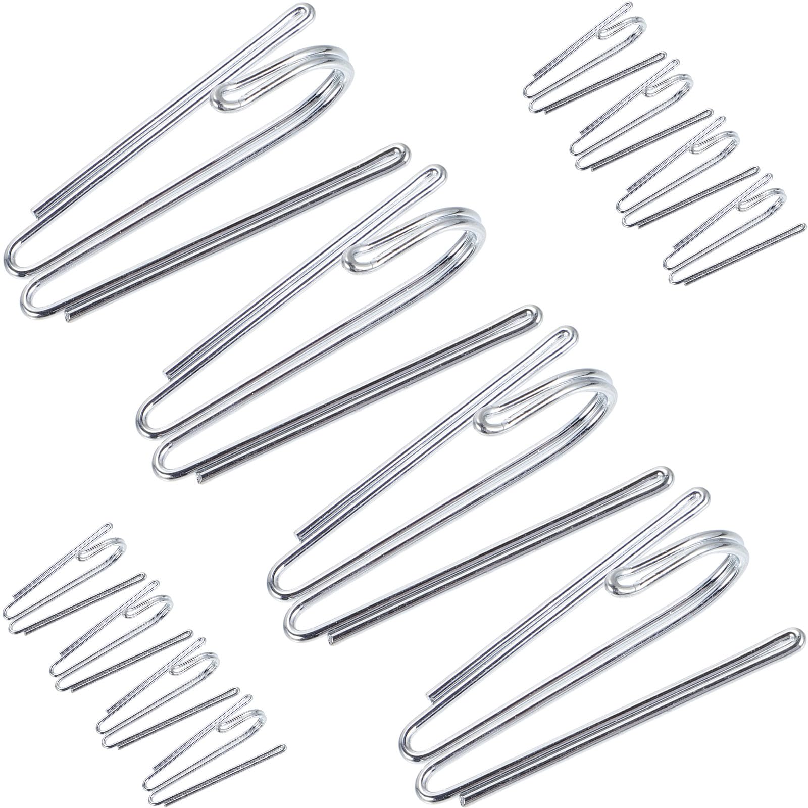 Fomiyes 50 Pcs Curtain Hooks Metal Drapery Hooks for Pleated Drapes Curtain Hangers for Window and Bath Use Thickened Hardware for Easy Installation and Daily Hanging