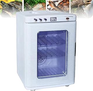 OZBMA Incubadora de Reptiles con Control de Temperatura Dual (5-60 °C), termostato de refrigeración y calefacción para Reptiles pequeños, Color Blanco.