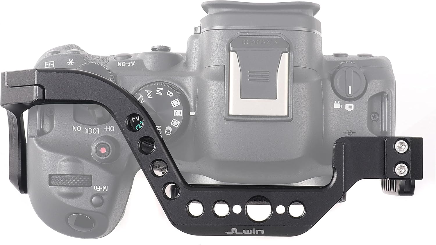 FocusFoto Camera Cage +Top/Side Handle Grip Kit for Canon EOS R6 Mark II Mirrorless Camera, Aluminium Alloy Stabilizer with Cold Shoe, 1/4" Screw Mouting, ARRl 3/8" Locating Hole for Video Filmmaking