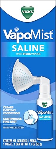 Miniatura 9 de Vicks VapoMist Salina, suave niebla salina con vaporizadores Vicks calmantes, no medicados, 1.7 onzas