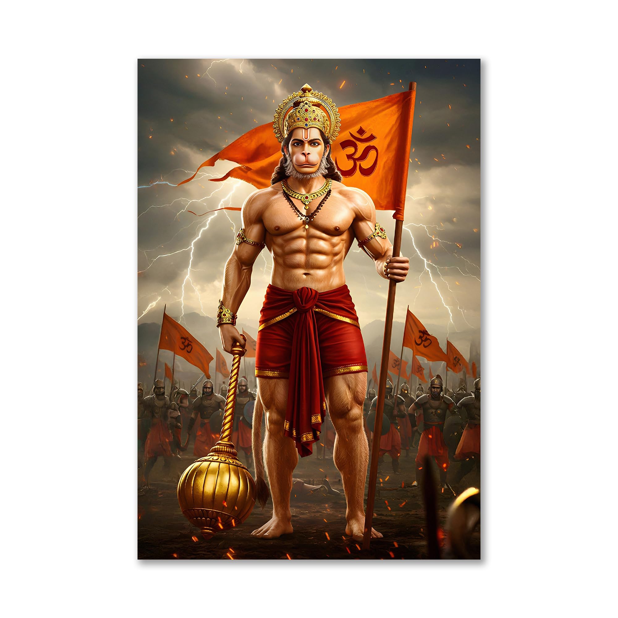 Lord Hanuman Poster - Bajrangbali Art -1 Lord Hanuman Poster - Bajrangbali Art -1