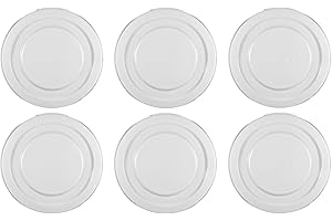 White Plastic Lids fits Luminarc Working Glass 6 Pack