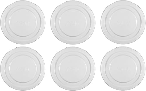 Mian Tapas de plástico blancas para vidrio de trabajo Luminarc, paquete de 6