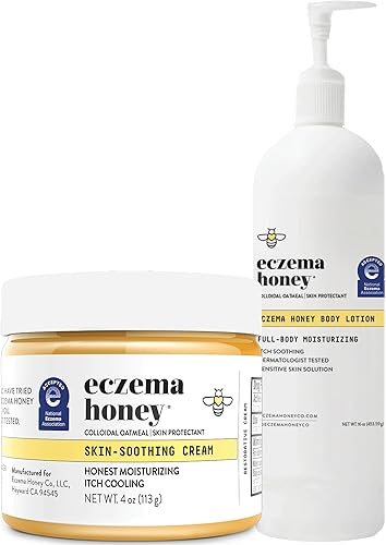 ECZEMA HONEY Crema calmante para la piel original y loción corporal de avena - Paquete para pieles sensibles - Libre de crueldad disponible en Yaxa Costa Rica