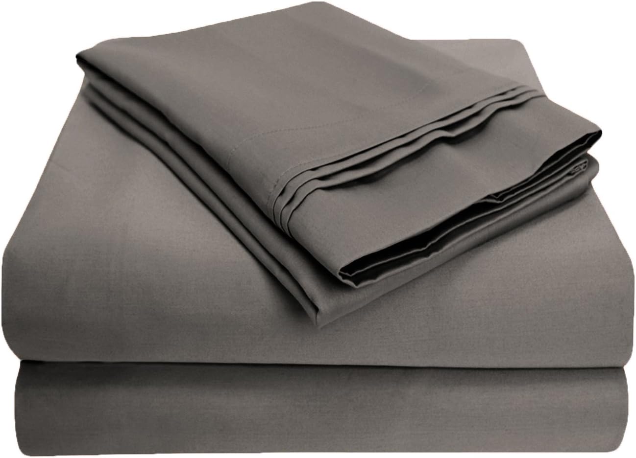 BLUENILEMILLS BNM 1000 Thread Count Luxury Egyptian Cotton Solid Sheet Set, Classic Bedding Decor, Includes 1 Elastic Deep Pocket Fitted Bed Sheet, 1 Flat Sheet, 2 Pillowcases