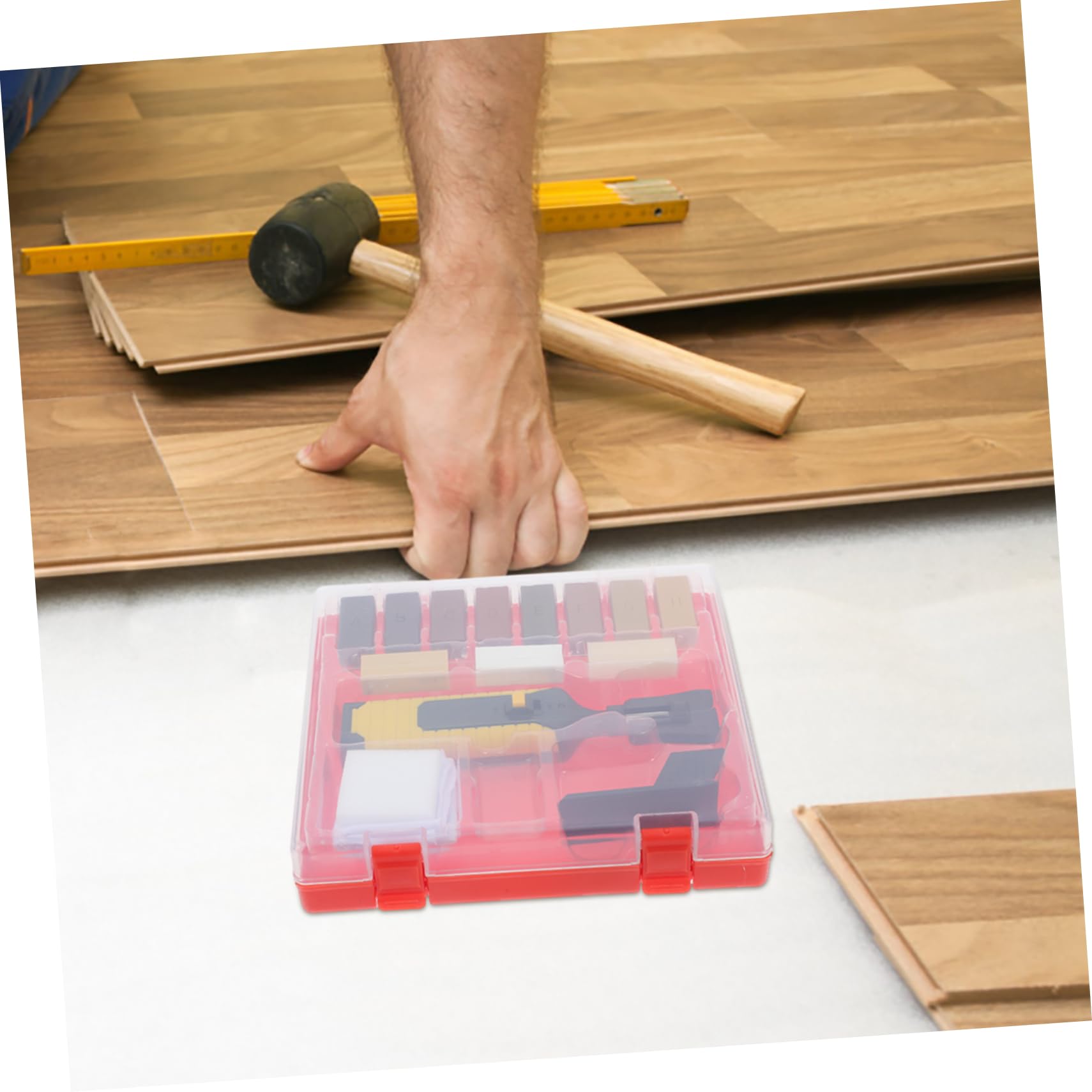 SHINEOFI Herramientas Para Reparación De Suelos De Madera y Laminados Incluye Kit De Reparación De Arañazos Para Uso Doméstico Suelos y Muebles