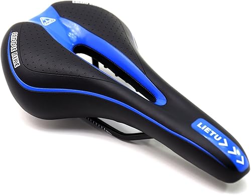 Miniatura 3 de VINQLIQ Cojín de asiento de bicicleta profesional cómodo para bicicleta, diseño ergonómico a prueba de golpes para ciclismo, bicicleta de montaña,