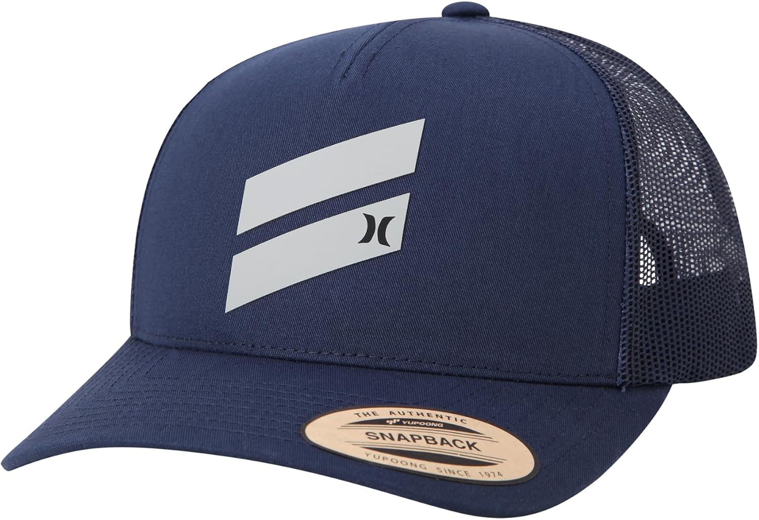 Hurley Men's Trucker Hat - Lightweight Breathable Poly Mesh Back Curved Bill Baseball Cap with Adjustable Snap Closure