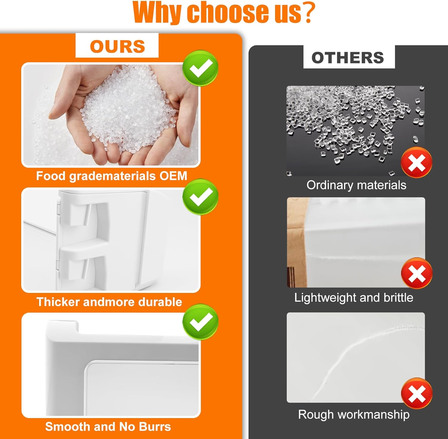 WR71X10138 Door Shelf Bin Compatible with ge ZICS360NRGRH, ZIC360NRGRH, ZIC360NRJRH, etc, Part Number: 773919, AP2072119, PS305185, EAP305185