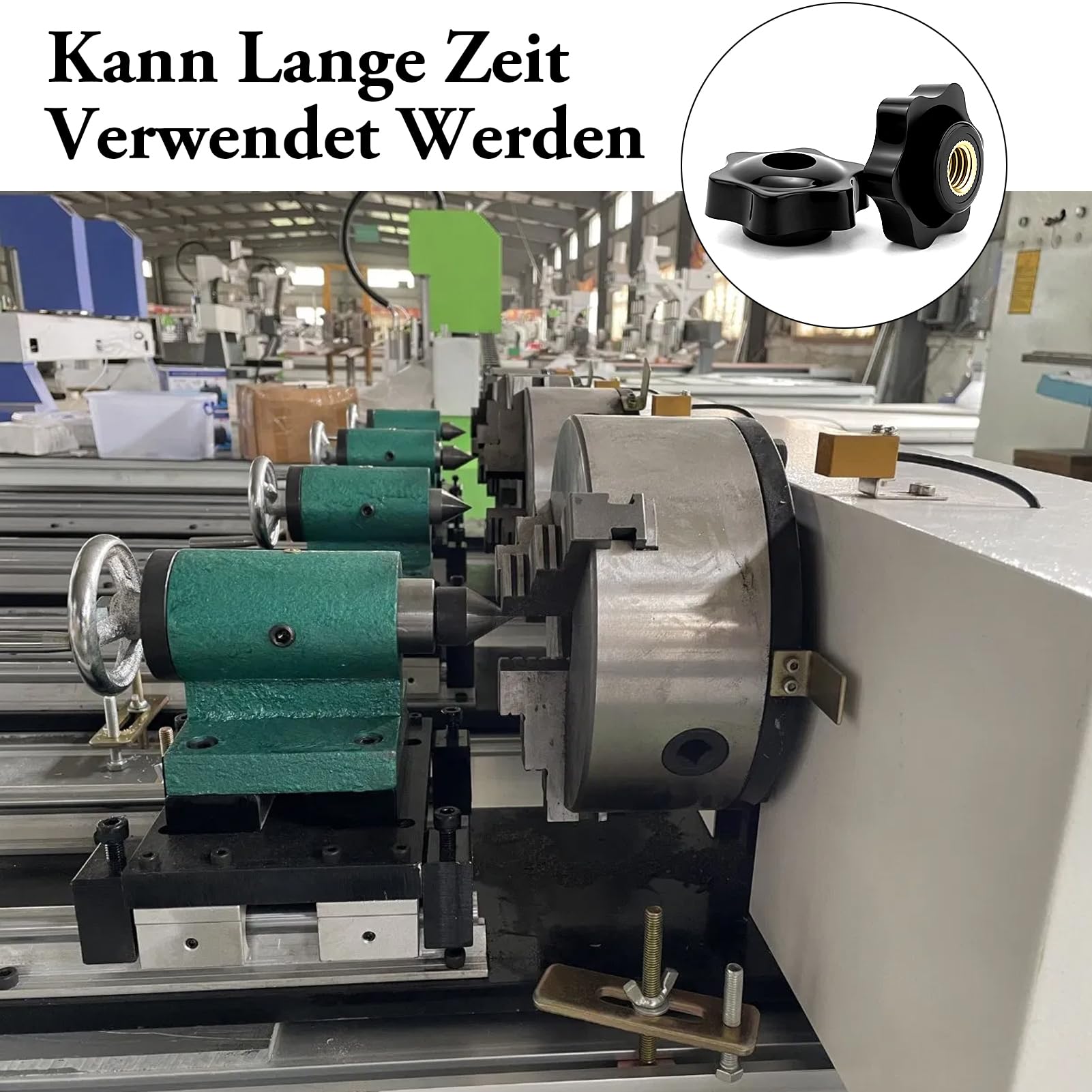 8 pezzi dadi a stella M10, manopole a stella M10, manopole di bloccaggio filettate, diametro esterno dado ad ala da 38 mm, per macchinari, impianti, mobili, fatti a mano