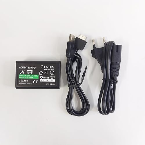 P SP Vita AC Adapter Charger Kit with USB Charging Cables, 5V, Black (#01050006)