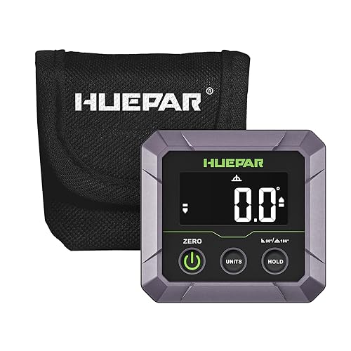 Huepar Digital Angle Finder Magnetic for Table Saw Blade, Woodworking,