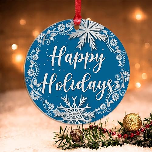 Miniatura 49 de Christmas Ornament Merry Christmas Y'all Christmas Tree Decorations Gold Snowflake Ball Wreath Novelty Acrylic Ornaments Xmas Gift Home Xmas Tree