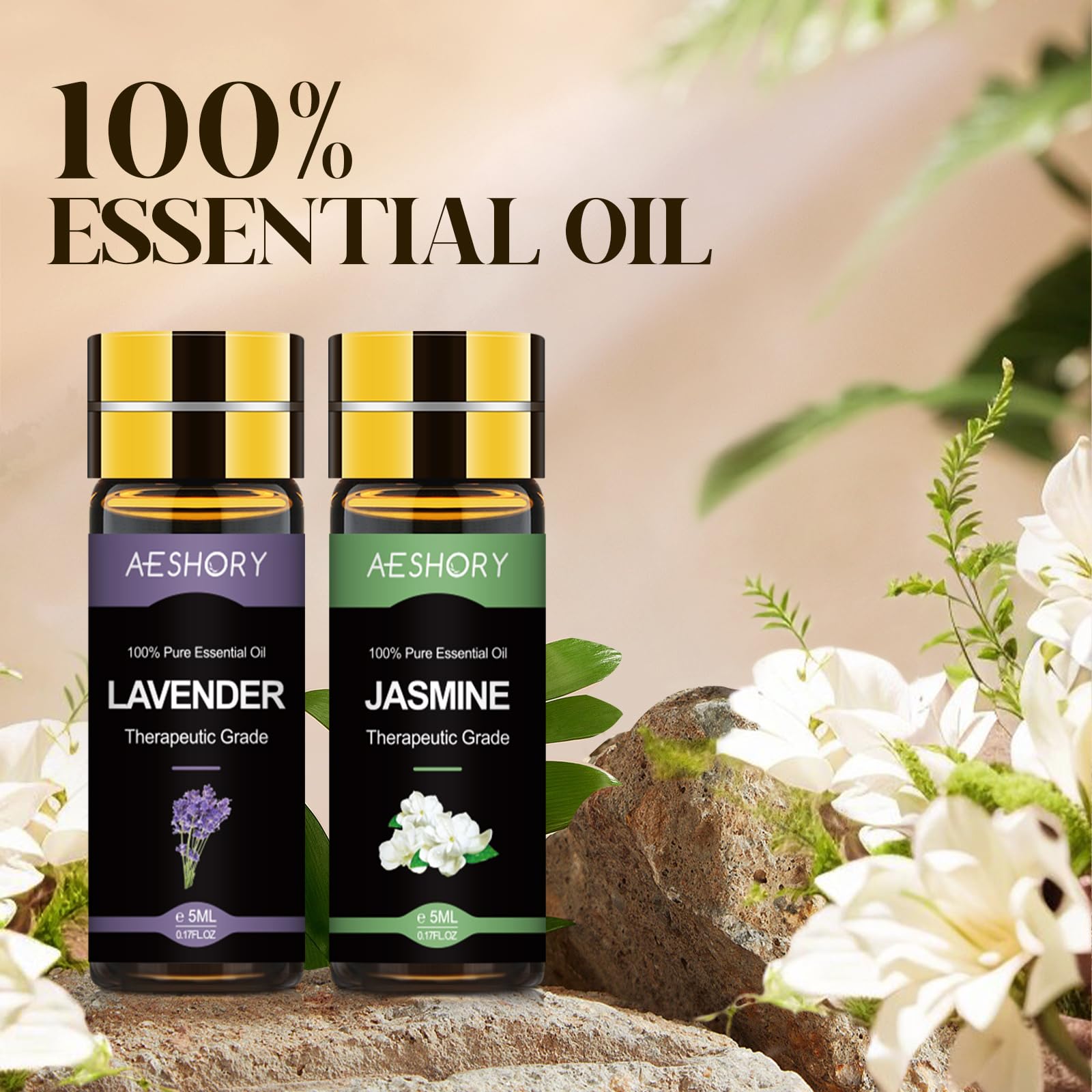 Set Oli Essenziali Floreali AESHORY 6x10ML - Lavanda, Rosa, Tè Bianco, Per Diffusori E Massaggi - Foto 13